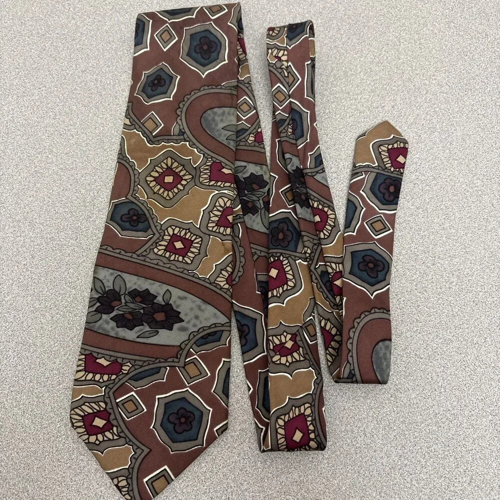 Vintage Adolfo 100% Silk Necktie, Wide 4